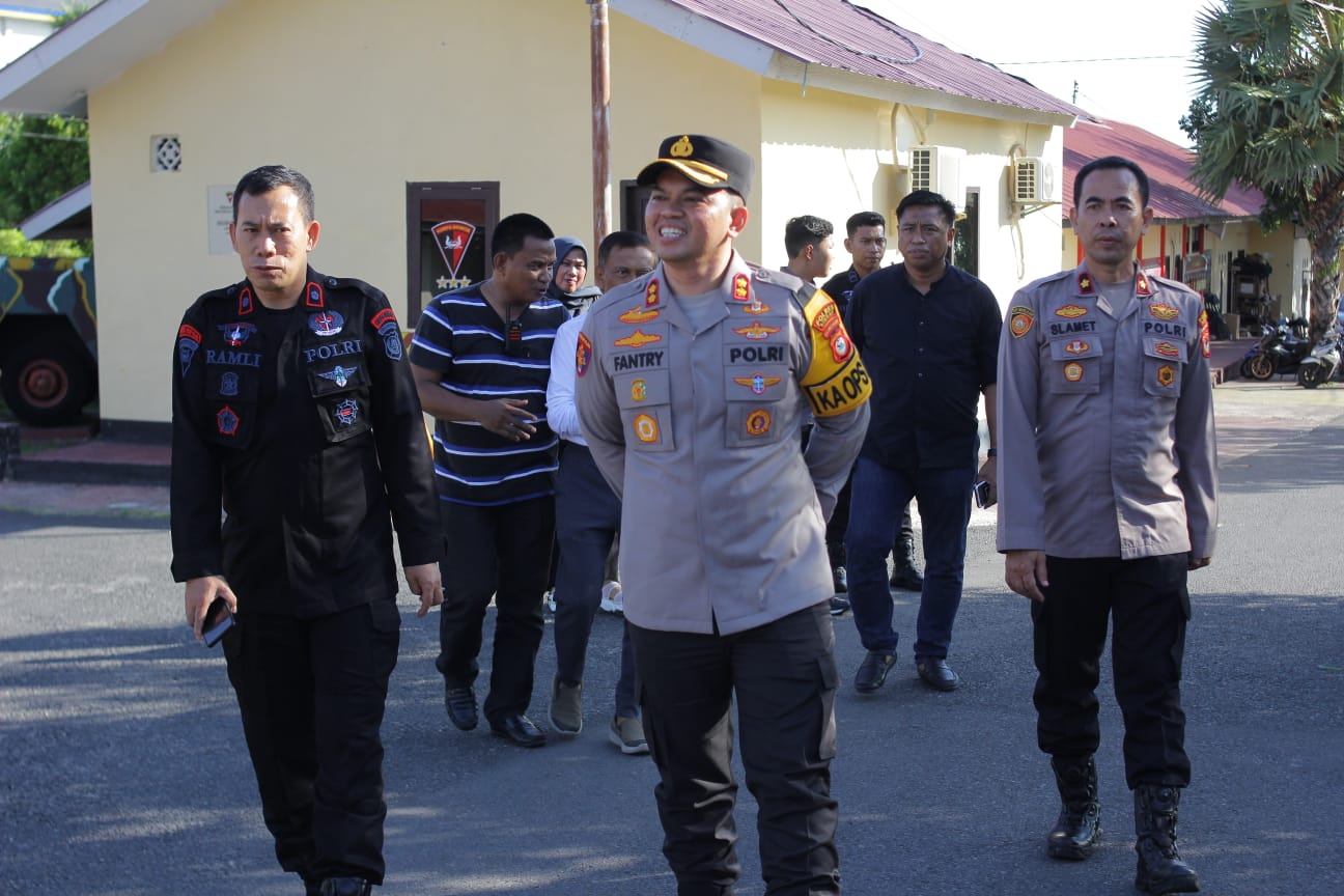Batalyon B Pelopor Satbrimob Polda Sulsel Terima kunjungan Kapolres Sidrap
