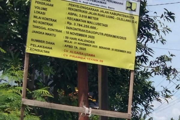 Sejumlah proyek pekerjaan di Kabupaten Barru telah rampung dikerjakan