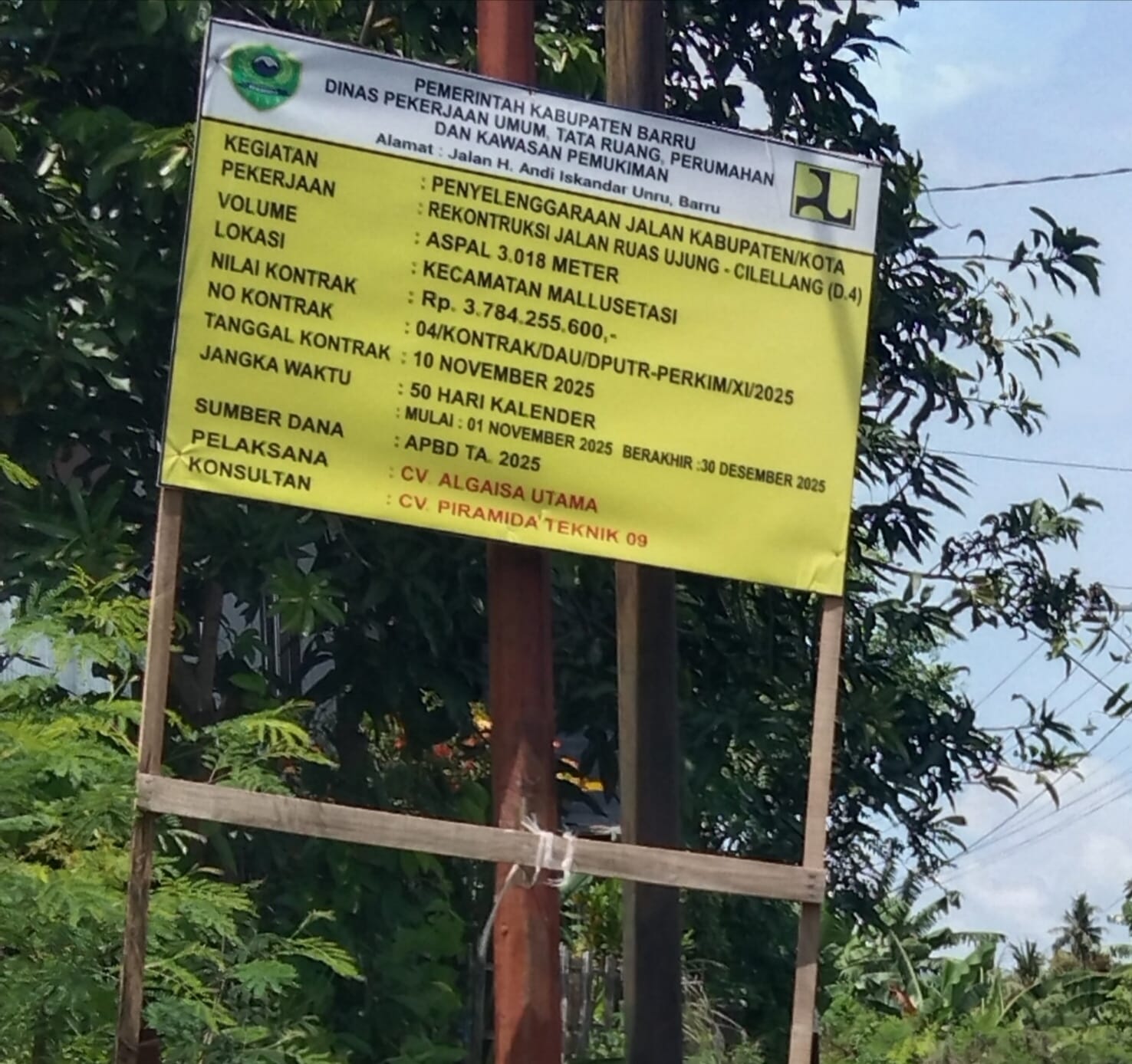 Sejumlah proyek pekerjaan di Kabupaten Barru telah rampung dikerjakan