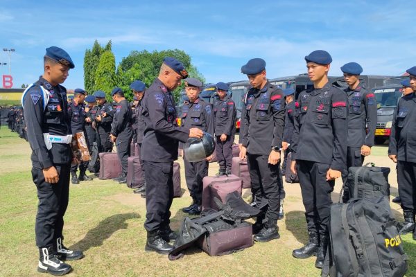 Batalyon B Pelopor Satuan Brimob Polda Sulawesi Selatan Siapkan Pengamanan Liga 1 PSM Makassar melawan Semen Padang