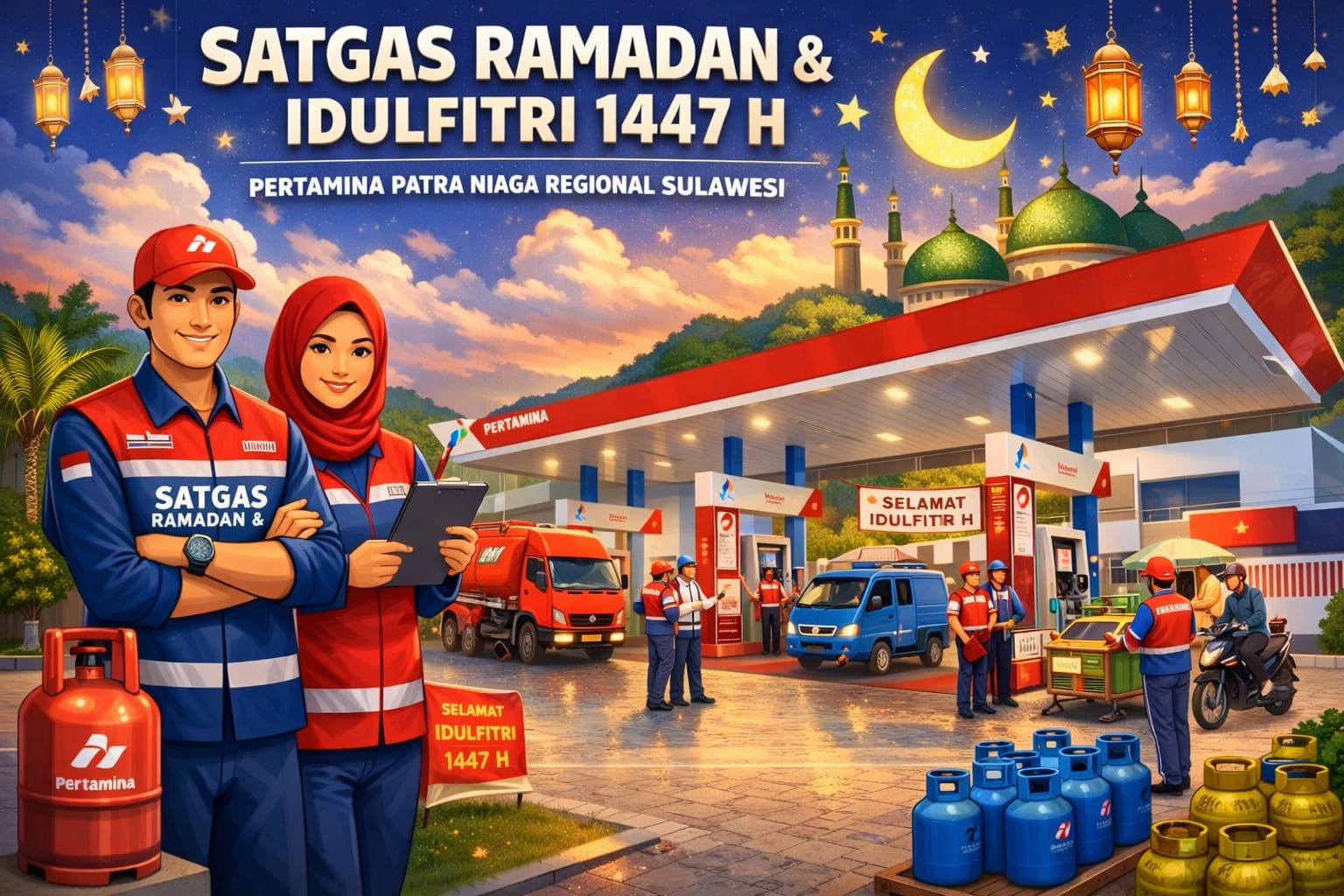 Pertamina Patra Niaga Regional Sulawesi resmi mengaktifkan Satuan Tugas (Satgas) Ramadan dan Idulfitri 1447 H guna memastikan kelancaran penyaluran Bahan Bakar Minyak (BBM) dan LPG selama masa Ramadan hingga Idulfitri.