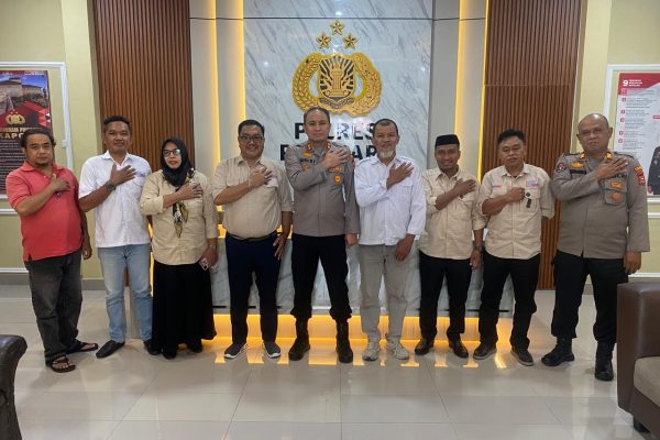 Kapolres Parepare AKBP Indra Waspada Yudha menerima audiensi pengurus SMSI Kota Parepare