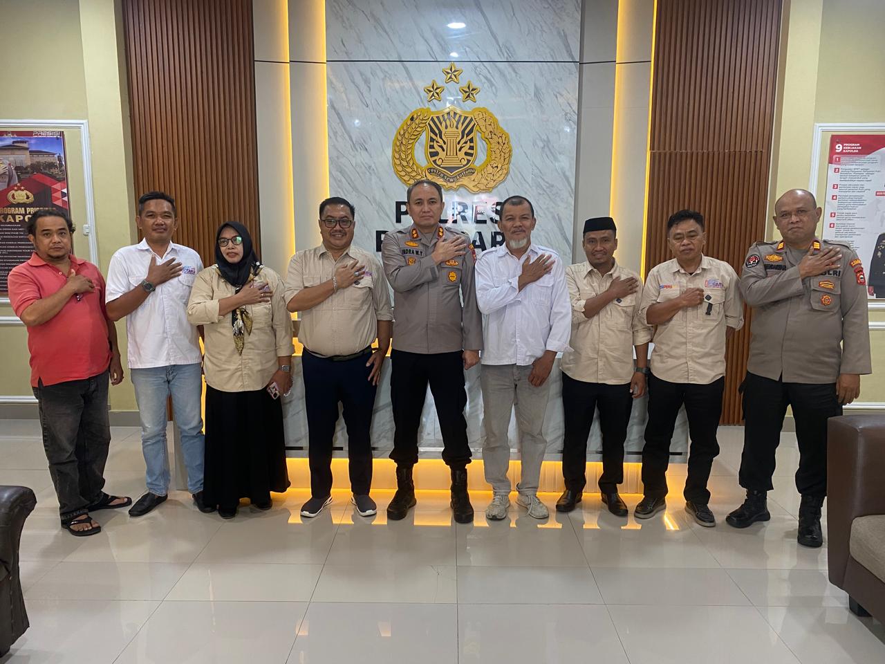 Kapolres Parepare AKBP Indra Waspada Yudha menerima audiensi pengurus SMSI Kota Parepare