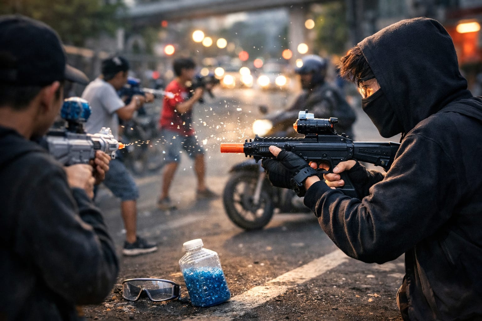 Permainan tembak-tembakan menggunakan senjata mainan berpeluru gel atau gel blaster kini menjadi sorotan di Sulawesi Selatan