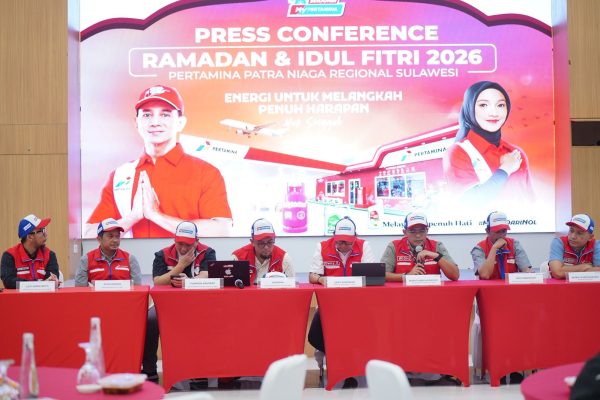 Pertamina Patra Niaga Sulawesi menggelar konferensi pers kesiapan energi