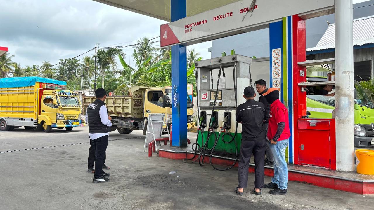 Satreskrim Polres Pinrang Sidak SPBU