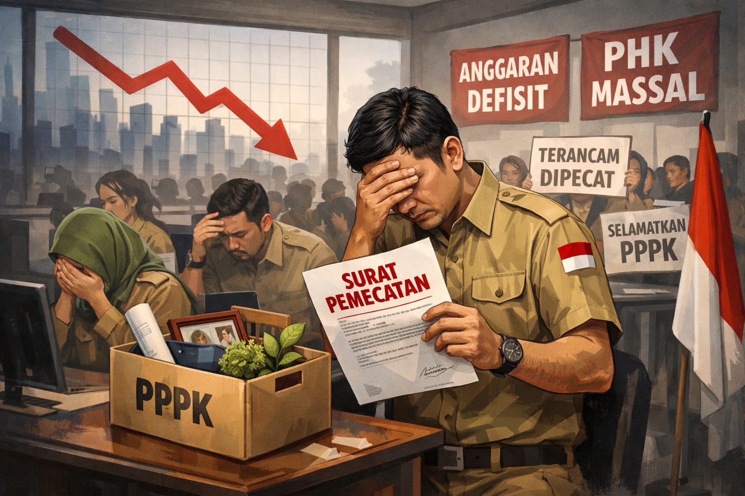 Ribuan PPPK di berbagai wilayah provinsi terancam di pecat imbas anggaran fiskal negara