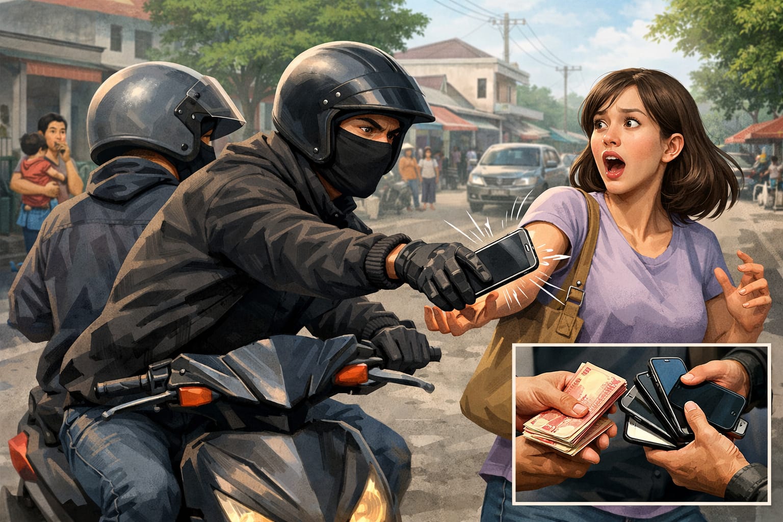 Jambret handphone mengintai pengguna jalan, khususnya pelajar dan mahasiswa