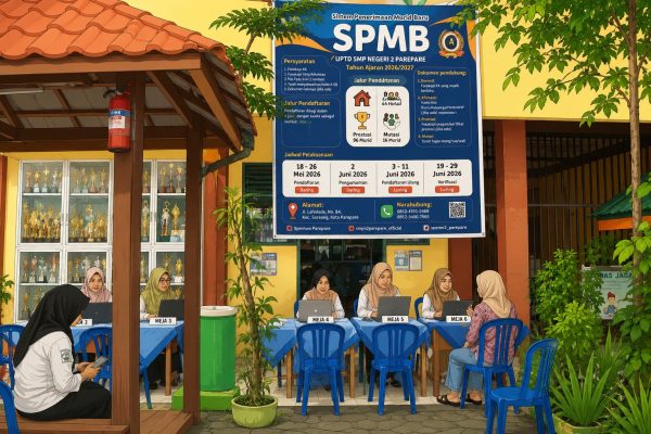 Potret suasana pendaftaran SPMB di SMPN 2 Parepare